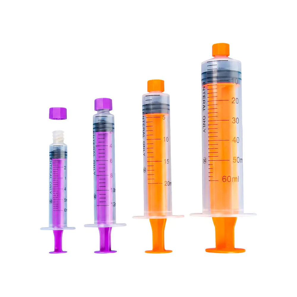 سرنگ خوراکی Enteral با کد رنگی با درپوش پیچ
